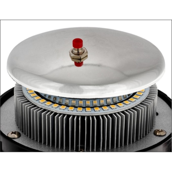 Girofar LED Galben cu prindere Din pole cu amortizor vibratii si doua tipuri selectabile de flash